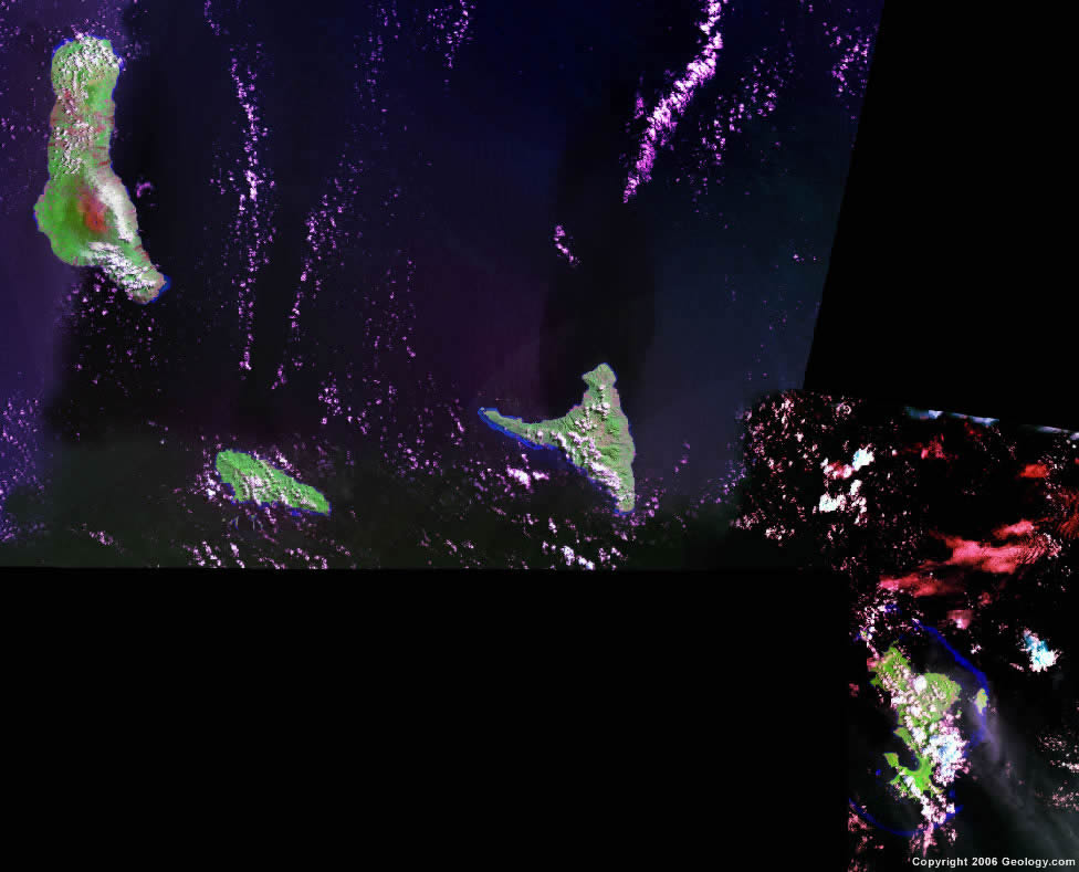 Comoros Islands satellite photo