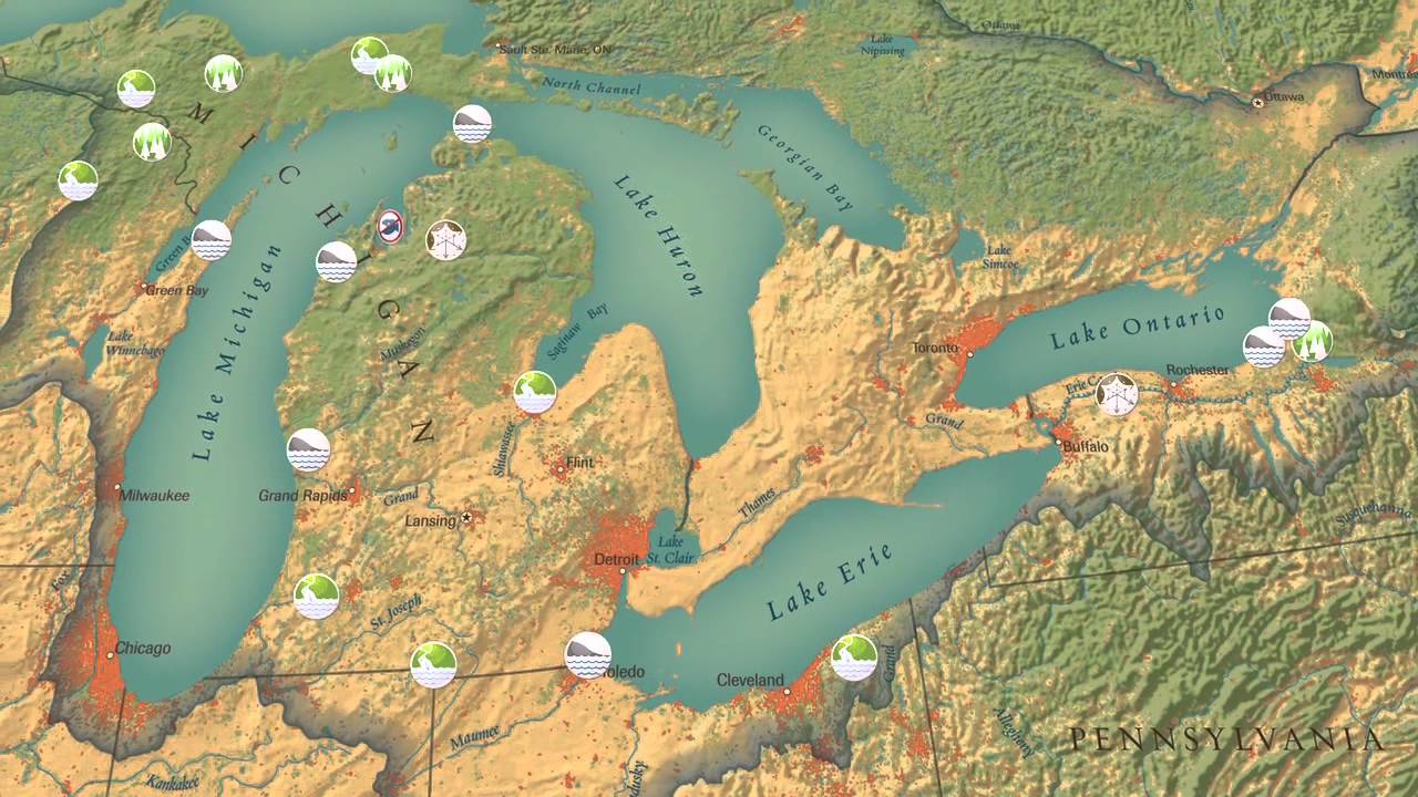 Озеро на границе сша и канады. 5 Великих озер Северной Америки. Великие американские озёра верхнее Гурон Мичиган Эри Онтарио. Озера Эри и Онтарио. Канада пять великих озер.