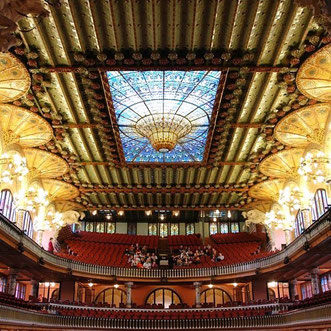 дворец каталонской музыки, дворец музыки барселона, мунтанер дворец музыки