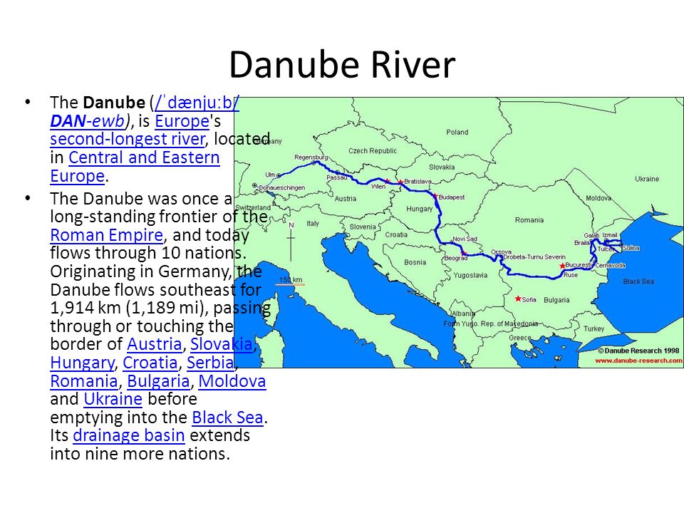 Прав приток дунай. Бассейн реки Дунай. Дунай впадает в черное море на карте. Река Дунай на карте.