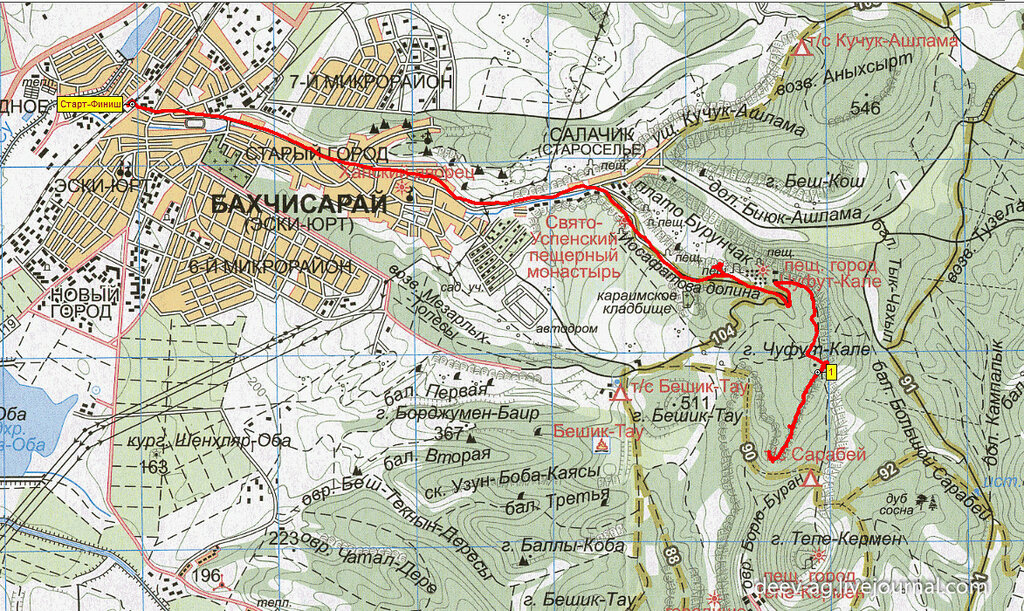 Показать карту бахчисарая