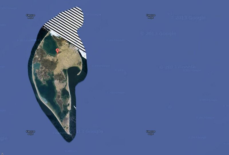 Секретный остров в Карском море 75.371444,81.968136