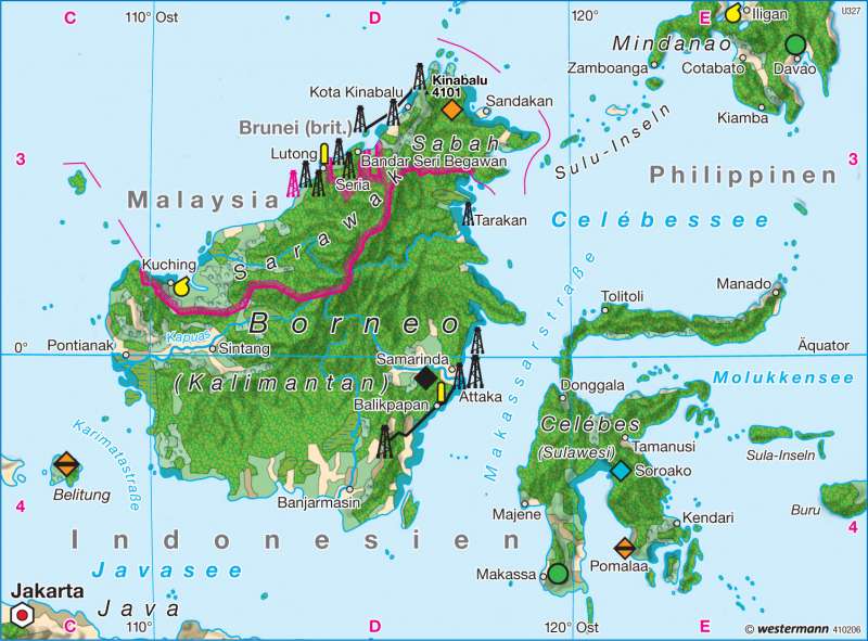 Где остров калимантан. Остров Борнео (Калимантан) карта. Остров Калимантан на карте. Борнео остров в Индонезии на карте.