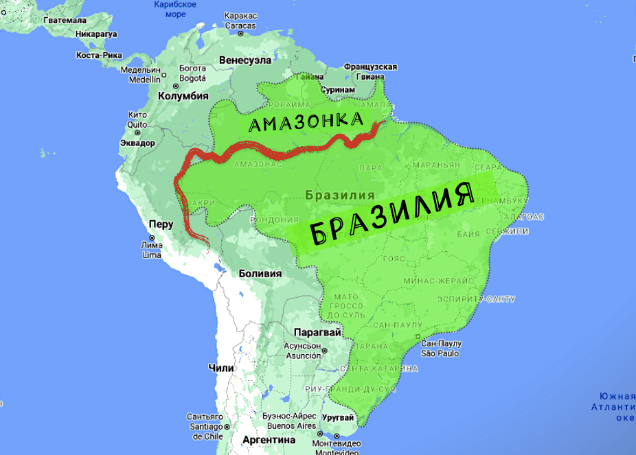 Река Амазонка в Бразилии на карте. Исток реки Амазонка на карте Южной Америки. Крупнейшие реки южной америки на контурной карте