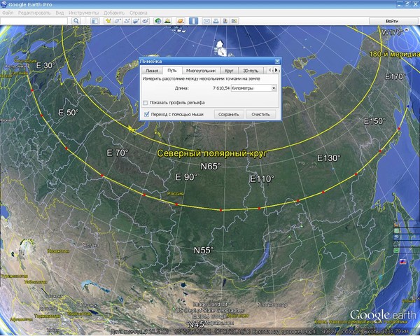 Параллель 60 градусов Северной широты. Северный Полярный круг на карте России. Широты России.