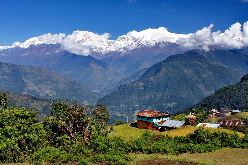 Доле непал. Муктинатх Непал. Непал Гималаи. Бесисахар Непал. Деревня в Гималаях.