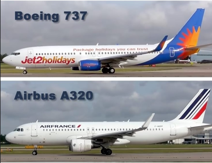 Как отличить самолеты. Пассажирский самолёт Airbus a320-200. Боинг 737 и Аэробус а320. Разница Airbus 320 и Boeing 737. Airbus a320 габариты.