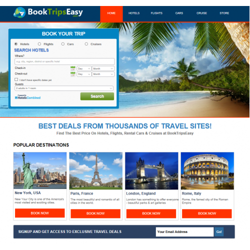 Трэвэл сайт. Travel affiliate website.