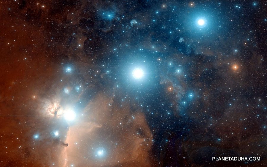 Три самых ярких звезды пояса Ориона