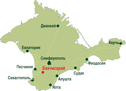 Где находится бахчисарай. Бахчисарай на карте Крыма. Бахчисарай на карте Крыма показать. Карта Крыма Бахчисарай на карте. Город Бахчисарай на карте Крыма.