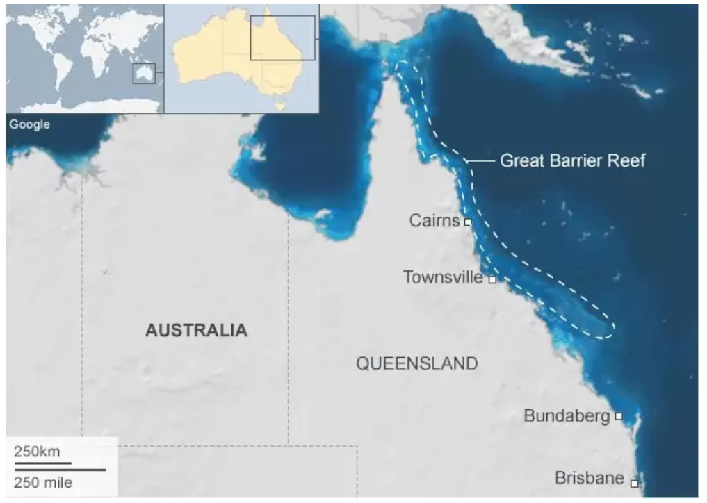 Большой Барьерный риф на карте Австралии. Барьерный риф в Австралии на карте. Острова большого барьерного рифа на карте полушарий.