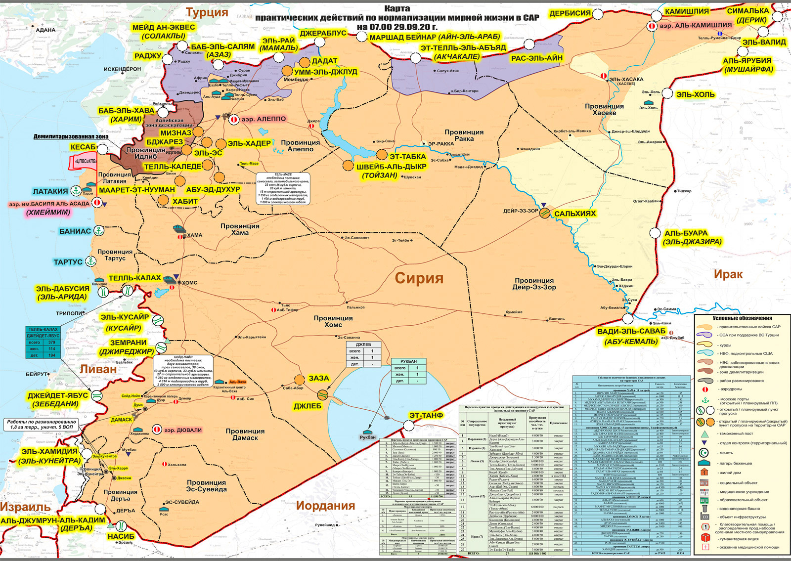 Сирия военная обстановка карта