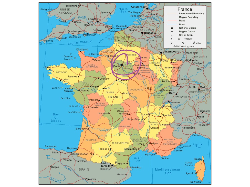 Распад франции. Карта Франции. Экономическая карта Франции. Промышленные центры Франции. Политическая карта Франции.