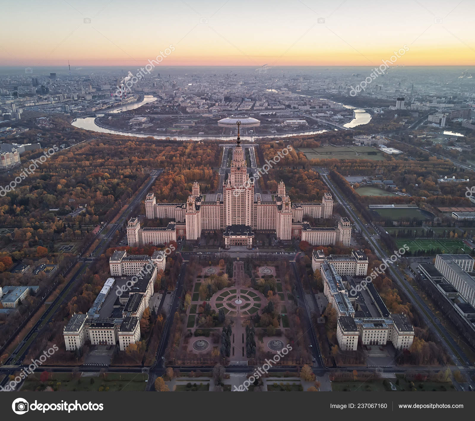 depositphotos 237067160 stock photo aerial panorama lomonosov moscow state