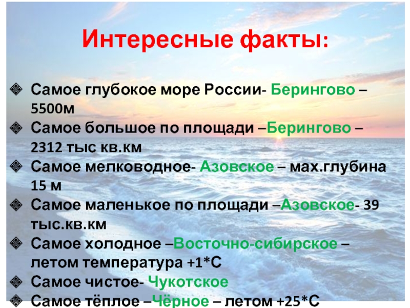 Какое самое большое море