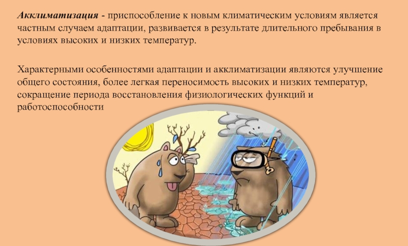 Приспособление к новым условиям. Адаптация и акклиматизация. Адаптация и акклиматизация животных. Адаптация и акклиматизация человека.