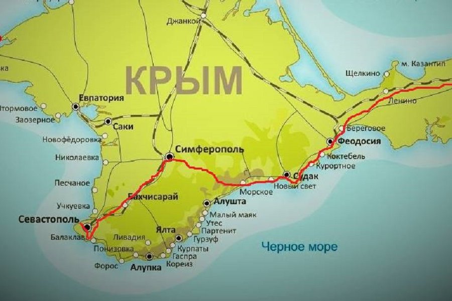 Какие города в крыму. Карта Крыма побережье черного моря. Карта Крыма с городами побережье черного. Посёлок Черноморское Крым на карте Крыма. Крым на карте Черноморского побережья.