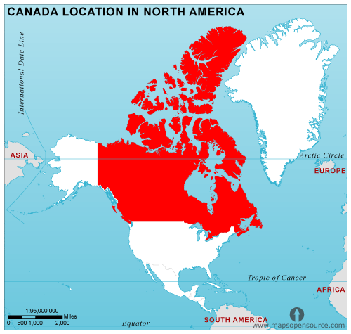 Canada is north america. Канада расположение на карте Северной Америки. Канада на карте мира границы. Расположение Канады. Границы Канады.