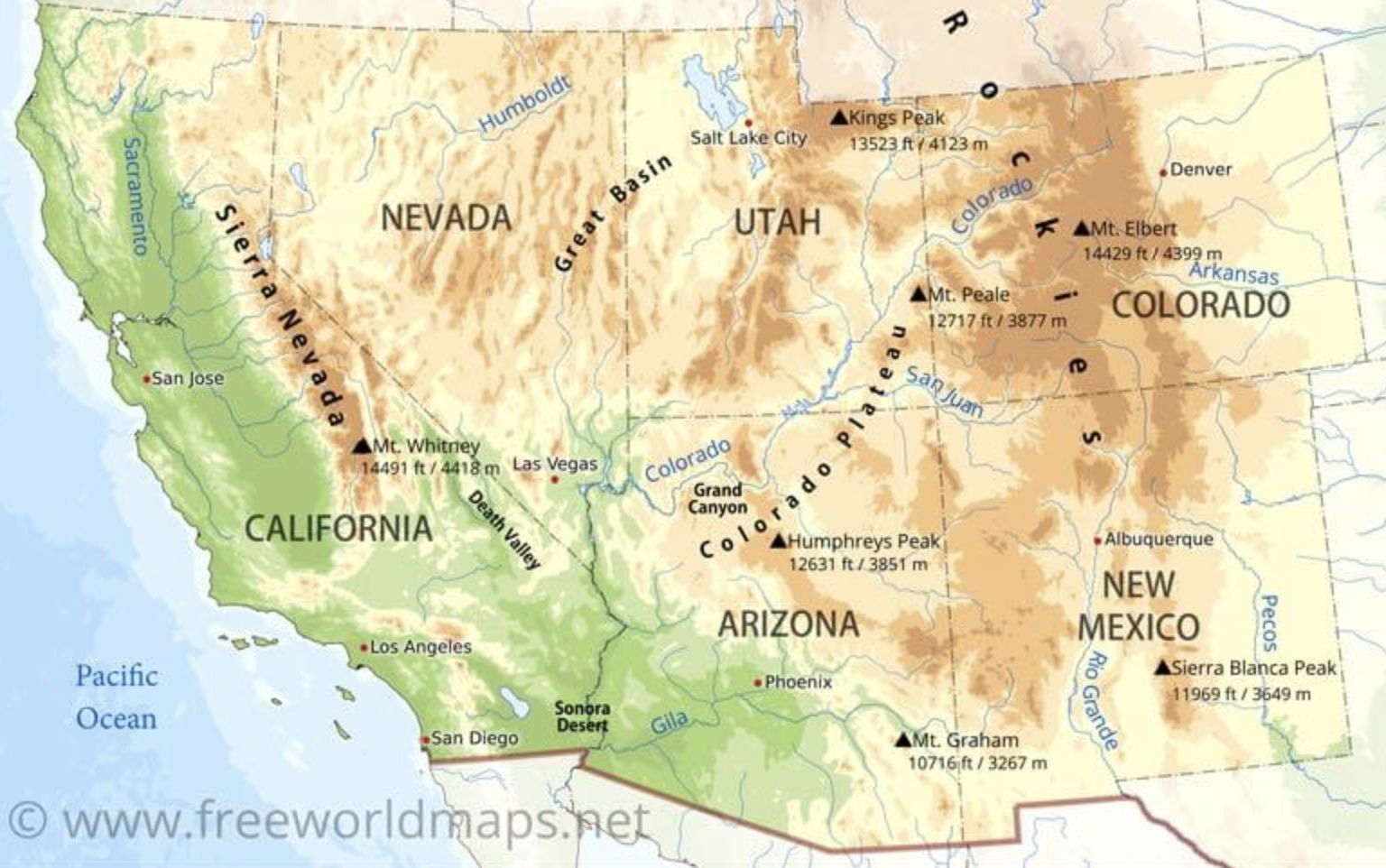 Северное плато карта. Плато Колорадо на карте Северной Америки. Река Колорадо на физической карте Северной Америки. Горы Колорадо на карте Северной Америки.