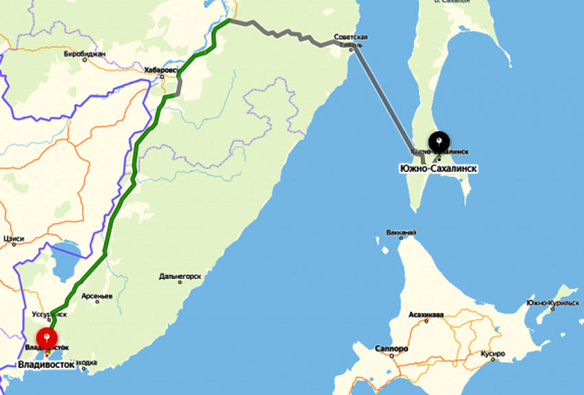 Южно сахалинск владивосток. Владивосток Сахалин. Сахалин и Владивосток на карте. Барнаул Сахалин на машине. Москва Сахалин на машине.