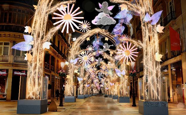 Malaga Christmas lights in Larios Street