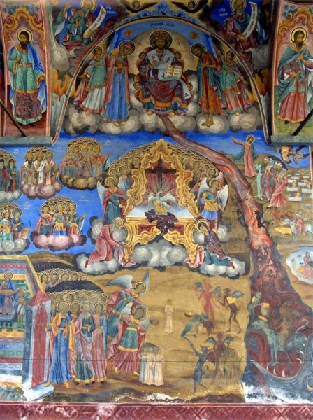 Страшный Суд. Фреска из притвора храма Рождества Богородицы