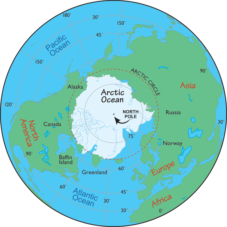 Map of Arctic