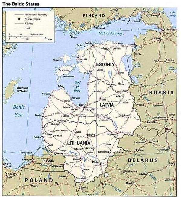 Карта россия эстония латвия